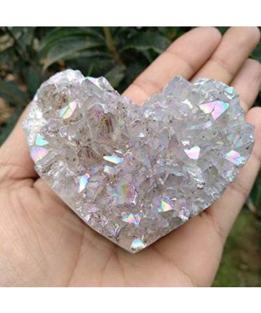 Natural Crystal Rough 6-7cm Quartz Crystal Titanium Bismuth Silicon Cluster Heart Rainbows Stones - Buy Online on GoSupps.com