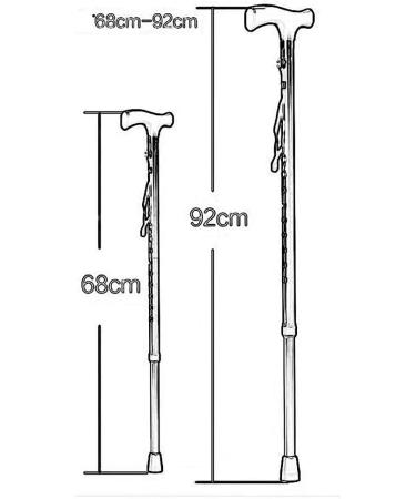 Crutch Walking Aluminum Alloy Travel Crutches Elderly Man Retractable Walking Stick Elderly Crutches Walking Aid Walker Vision - Buy Online on GoSupps.com