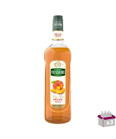 TEISSEIRE Set of 3 Peach Syrup 1L