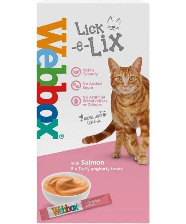 Lick-e-Lix Cat Food Yoghurt Kitten Friendly Wet Soft Creamy Treats - Liver Sausage & Cat Grass - Salmon & Chicken Flavour - Box of 3 - Buy Online on GoSupps.com