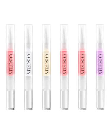 Coscelia Cuticle Care Oil 6x Mix Flavor Nail Oil Nail Oil Brush Pen Set