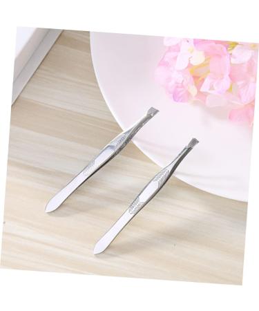 Fomiyes Eyebrow Tweezers - Stainless Steel Beveled Tip for Precision Eyebrow Removal | International Shipping Available - Buy Online on GoSupps.com