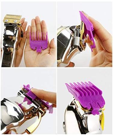 Geynutaly 2Pcs/Set Hair Clipper Guide Comb Beard Trimmer Comb Trimmer Shaver Comb Replacement Clipper Blade Cutter Sleeve - Buy Online on GoSupps.com