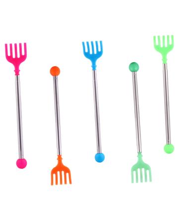 Magiclulu 5st telescopic scratch answer back self -massage gauge hand massager stainless steel inoxlm plastic tool back massage device retractable back scratch tickling scraps plastic