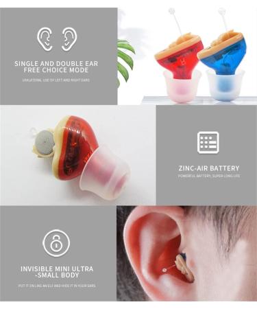 ZHANGMIN Premium Sound Amplifier for Adults Mini CIC Inner-Ear Personal Device Include Right and Left for TV and Talking with Portable Case (Color : B) - Buy Online on GoSupps.com