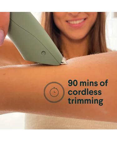 Meridian Electric Body & Pubic Hair Trimmer Set - Starter Package with Replacement Blade - Cordless, Waterproof, Rechargeable - Easy & Pain-Free Grooming Kit for Men and Women - Sage - Buy Online on GoSupps.com