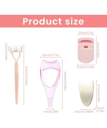 4pcs Eyelash Curler Set Lash Comb Mascara Guard Makeup Lash Comb Upper Lower Lash Helper Tool Eyelashes Clean Lash Brush for Women Girls(Pink) - Buy Online on GoSupps.com