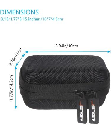JSVER Hard Shell Carrying Case for GoPro Hero 10/11/9/8/7/6/5/4/3, Osmo Action, AKASO EK7000 - Black - Buy Online on GoSupps.com