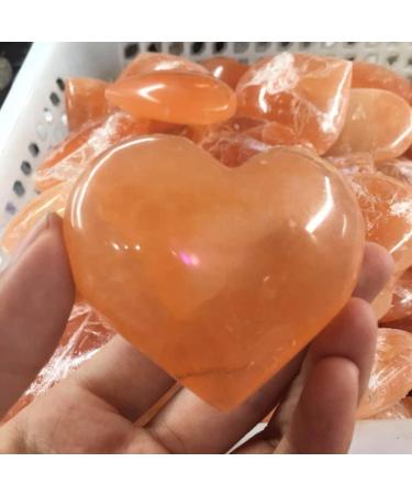 Big Size Natural Orange Selenite Heart Crystals Specimen for Home Decoration s - Buy Online on GoSupps.com