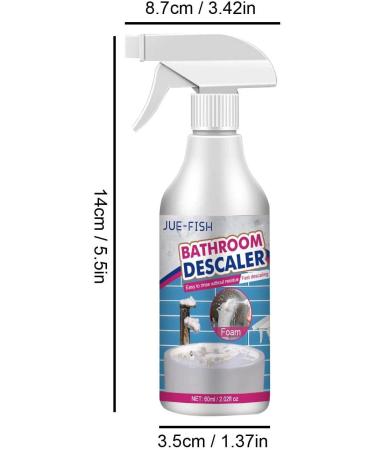 Bathroom Descaler Spray 60ml Bathroom Cleaner Spray Stubborn Stains Cleaner Shower Glass Cleaner Limescale Remover Spray Fast Descaling Easy to Rinse without Residue (1PC) - Buy Online on GoSupps.com