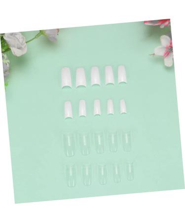 Healeved 2 Box French Style Nail Coffin Fake Nails Acrylic Nails Full Cover Fake Finger Nails Tip Press on Fake Nails Artificial Nails Coffin Fake Toe Nails Manicure Accessories Boxed White - Buy Online on GoSupps.com