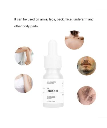 Mild Hair Growth Inhibitor Serum - Natural Unscented Lotion for Face Arms & Legs | 0.34 Fl Oz | Unisex A-Inhibitor with Plant Extracts - Buy Online on GoSupps.com