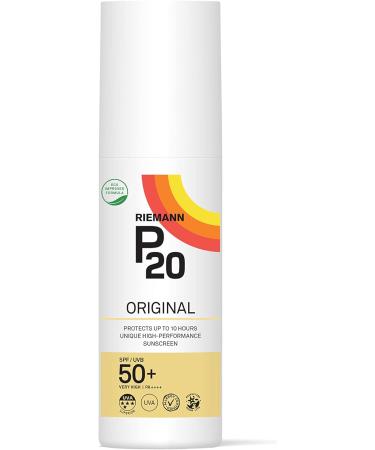 RIEMANN P20 Original SPF50 +Plus Spray 100ml Advanced Sunscreen Protection High Performance Triple Protect + Sweat Resistance Protects up to 10 Hours Very Water Resistant High UVA Protection Hard Packaging - Buy Online on GoSupps.com