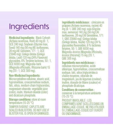 Estroven Stress Mood & Memory for Menopause Relief 30 Caplets Night Sweats and Hot Flash Relief for Women Ginkgo Biloba Extract for Cognitive Function and Memory Magnolia Bark for Irritability - Buy Online on GoSupps.com