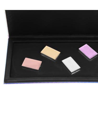 Magnetic Make-Up Palette with Mirror | Empty Storage Box & 20 Metal Stickers - Holographic Mermaid Style - Buy Online on GoSupps.com