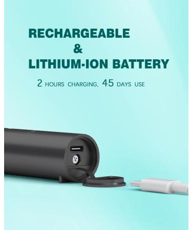 GEM GLAMOUR ENERGY MAGIC Sonic Electric Toothbrush - Rechargeable Toothbrush for Adults & Kids 3 Heads Perfect for Travel & Gifts - Black - Buy Online on GoSupps.com