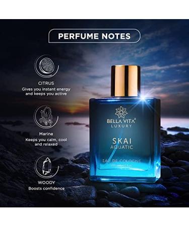 prime craft Luxury Skai Aquatic Eau De Cologne Unisex Perfume for Men & Women with Bergamot Pink Pepper |Long Lasting Aqua EDC Fragrance Scent 100 Ml - Buy Online on GoSupps.com