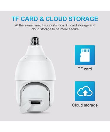 EVERSECU 2K 4.0MP Outdoor Light Bulb Security Camera with Motion Tracking, Two-Way Audio, Night Vision - Alexa & Google Home Compatible - Buy Online on GoSupps.com