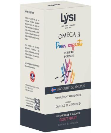 Omega 3 Kids Chew Capsules (60 Capsules) - LYSI - Kids - Buy Online on GoSupps.com