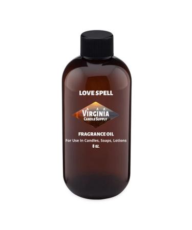 Love Spell Type Fragrance Oil (Our Version of The Brand Name) ( 8 oz Bottle) for Candle Making  Soap Making  Tart Making  Room Sprays  Lotions  Car Fresheners  Slime  Bath Bombs  Warmers
