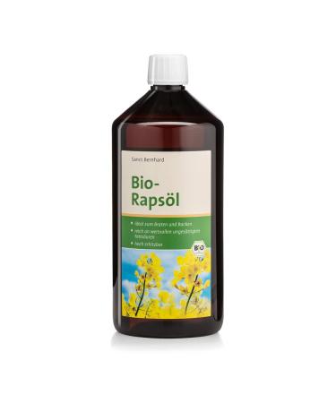 Sanct Bernhard organic rapeseed oil | High-quality purely vegetable cooking oil from controlled organic cultivation | 1L