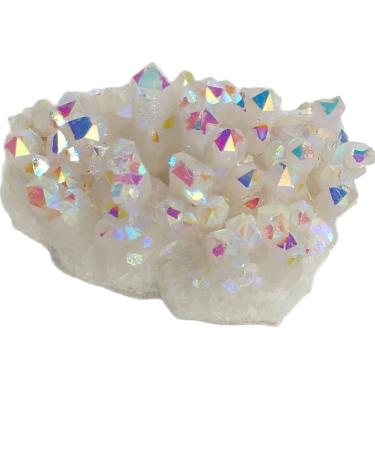 Natural Magic Natural Angel Aura Crystal Cluster Electroplating Titanium Quartz Cluster Stone Crystals Specimen 30-50g ZJGIDTEM (Size : 1pcs)