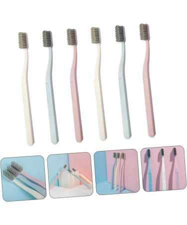 Marmerdo 6-Piece Stiff Brush Set - Effective Tooth Spot Remover & Hard Hair Toothbrush for Adults | Portable Dental Care Gadgets - Buy Online on GoSupps.com