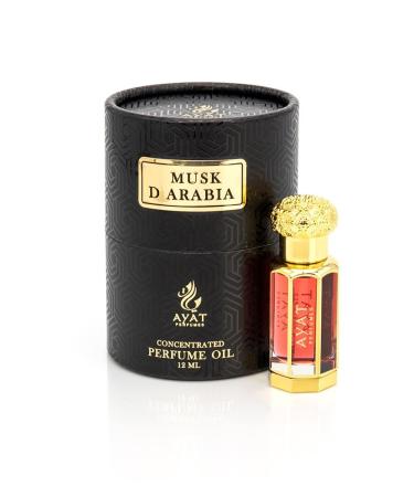 AYAT PERFUMES Perfume Extract 12ml | Pretty Bottle Packaged in an Elegant Box | Alcohol-Free Unisex Attar | Long Lasting Fragrance Oil | Arabian scent Made Designed in Dubai (Musk D'arabia)