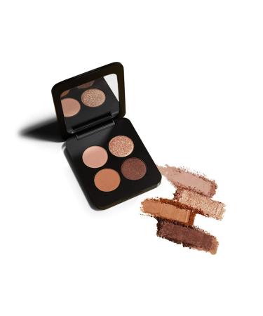 Youngblood Clean Luxury Cosmetics Natural Pressed Mineral Quad Eyeshadow, Sweet Talk | Pigmented Quad Matte and Shimmer Eyeshadow Palette Compact | Cruelty Free, Paraben Free, Gluten-free