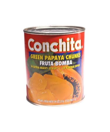 Conchita Green Papaya Chunks (Trozos de Fruta Bomba) 34 oz