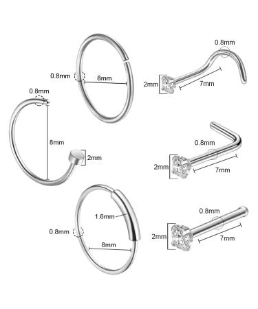 Rayyl Nose Piercing Kit - 2 Disposable Guns with Built-In Nose Stud, 12 Nose Rings - 18 Piece Set - Buy Online on GoSupps.com