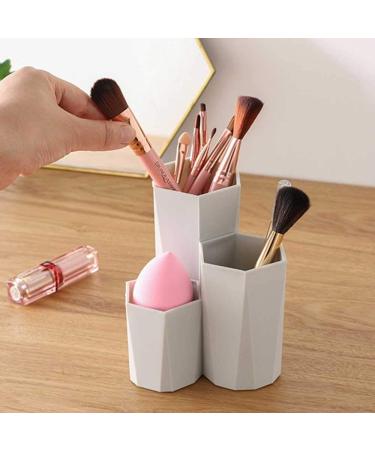 Anncus 3 Colors Simple Stylish Women Makeup Brush Holder Bucket Eyebrow Pencil Eyeliner Storage Box Without Brush Multi-size Durable - (Color: Khaki) - Buy Online on GoSupps.com