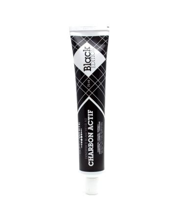 SUPERWHITE Black Edition Activated Charcoal Toothpaste - 75ml | Premium Teeth Whitening & Fresh Breath | Ships Internationally - Buy Online on GoSupps.com
