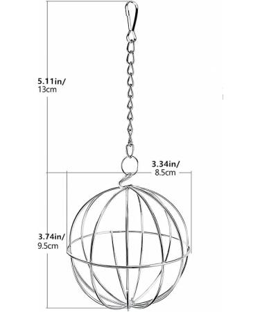 2 Pieces Rabbit Hay Feeder Rabbit Hay Ball Stainless Rabbit Grass Ball Pet Hay Rack Bowl Accessories for Guinea Pig Small Animal Pet - Buy Online on GoSupps.com