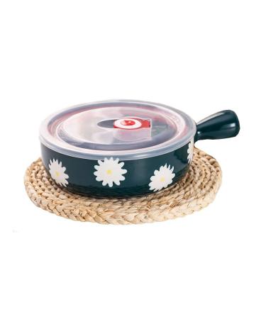 Dishes Ceramic Handle Bowl Fruit Salad Breakfast Bowl Instant Noodle Dishes Creative Cute Baking Household Kitchen Tableware (Color : J) (J)