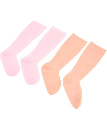 Long Silicone Moisturizing Socks Elastic Foot Care Silicone Spa Pedicure Socks 2 Pairs for Cracked Feet - Buy Online on GoSupps.com
