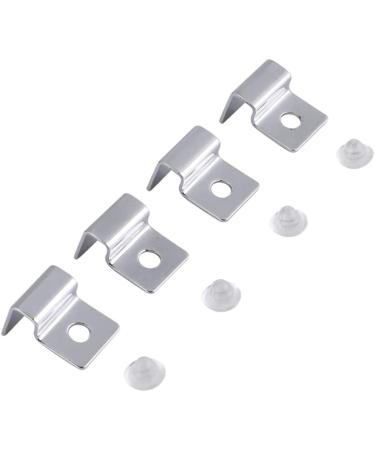 POPETPOP 4Pcs Stainless Steel Aquarium Glass Cover Support - Non-Slip Holders for 10mm Universal Fish Tank Lid Clips | Aquarium Accessories - Buy Online on GoSupps.com