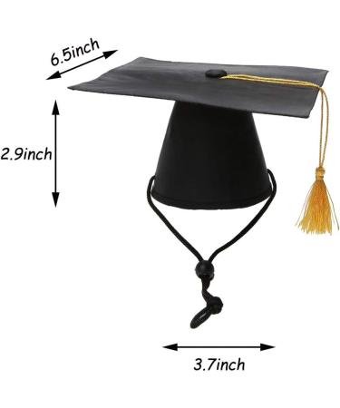 Pet Graduation Caps with Bow Tie Necktie Collar Dog Graduation Hats Accessory Costume for Dogs Cats Hat+Necktie - Buy Online on GoSupps.com