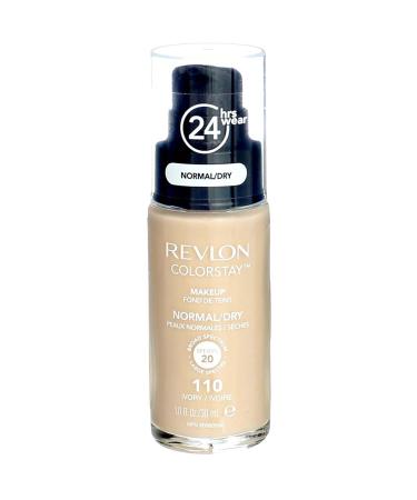 Revlon ColorStay Makeup with SoftFlex Normal/Dry Skin Ivory 110 1 Ounce 1 Fl Oz (Pack of 1) Ivory