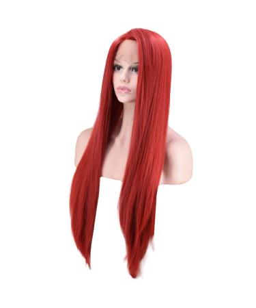 Red Curly Wig for Women - Long Brazilian Hair for Parties | 50s 60s 70s 80s Styles - Buy Online on GoSupps.com