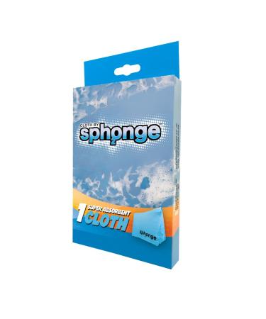 SPH2ONGE Super Absorbent Cloth (Blue) | Multi-Purpose | Designed to Hold x10 Its Weight in Liquid | Re-usable | Perfect All Around Your Home | Effective on Every Surface | Drip-Free and Durable Blue Cloth Sponge