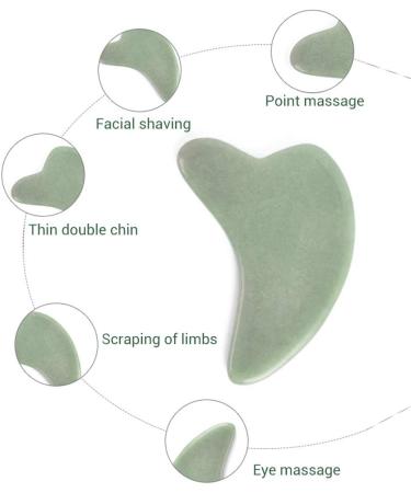 Masajeador Facial de Jade Gua Sha | Herramientas de Masaje para Reducir Arrugas y Reafirmar la Piel - Buy Online on GoSupps.com