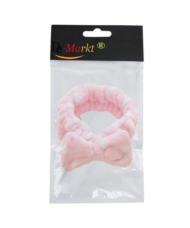 Demarkt Bowknot Headband - Pink Hair Accessories for Makeup & Facial Cleansing | International Shipping Available - Buy Online on GoSupps.com