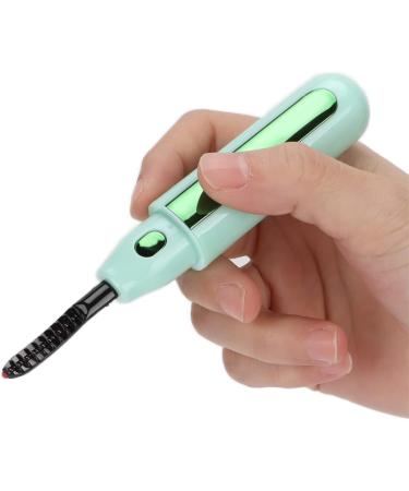 Heated Eyelash Curler Electric Heating Lash Curler Mini Portable Makeup Electric Curling Fast Anti Burn Long Lasting USB Rechargeable with Built in Comb for Women (Green) - Buy Online on GoSupps.com