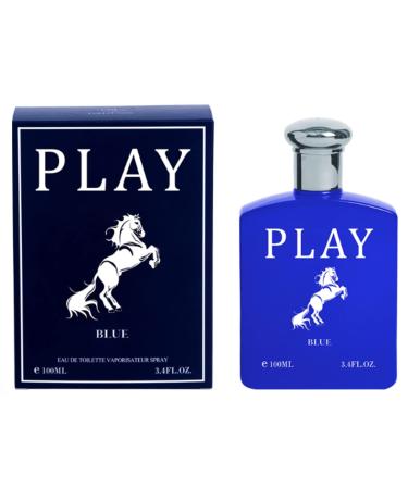 Play Blue Cologne for Men (Inspired Play Blue) 3.4oz/100ml Natural Spray Long lasting Smell