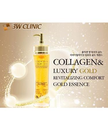 3W Clinic Collagen Luxury Gold Essence 150ml - Best Anti-Aging Serum for Radiant Skin | International Shipping - Buy Online on GoSupps.com