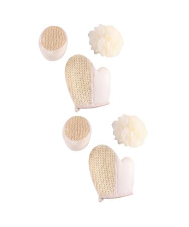 Balacoo 6 Pcs Ear Piercing Body Scrubbing Gloves Bath Ball Glove Bath Towel Glove Sisal Bath Gloves Body Scrub Gloves Dead Skin Remover Exfoliating Toiletries Take a Bath