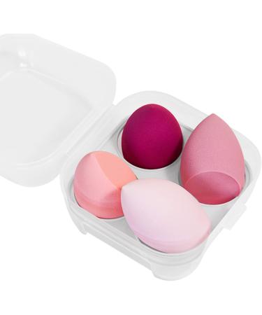 Make-up sponge 4 pieces make-up sponges beauty blender make-up sponges make-up blender for concealer liquid foundation rouge and loose powder used pink