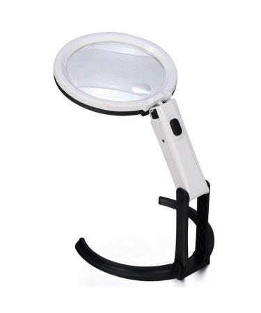 Magnifiers Magnifying Glass Desktop Main Mirror 10X Auxiliary Mirror 30X Magnifying Glass Plug in The Desktop Bracket to Maintain Handheld Light Extension Lens Desktop Folding Magnifying Glas