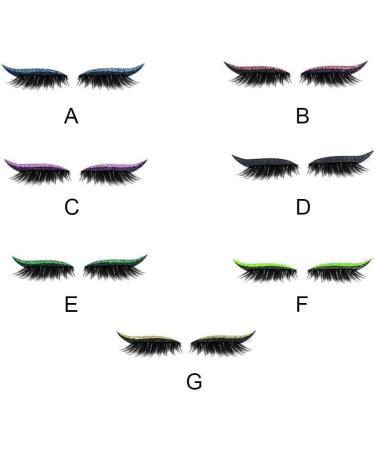 miduoidn 4 Pairs Eyeliner Decal Eyelash Sticker Fine Workmanship Compact Size Lady Accessories Convenience Self-adhesive Makeup Tool Type 1 - Buy Online on GoSupps.com